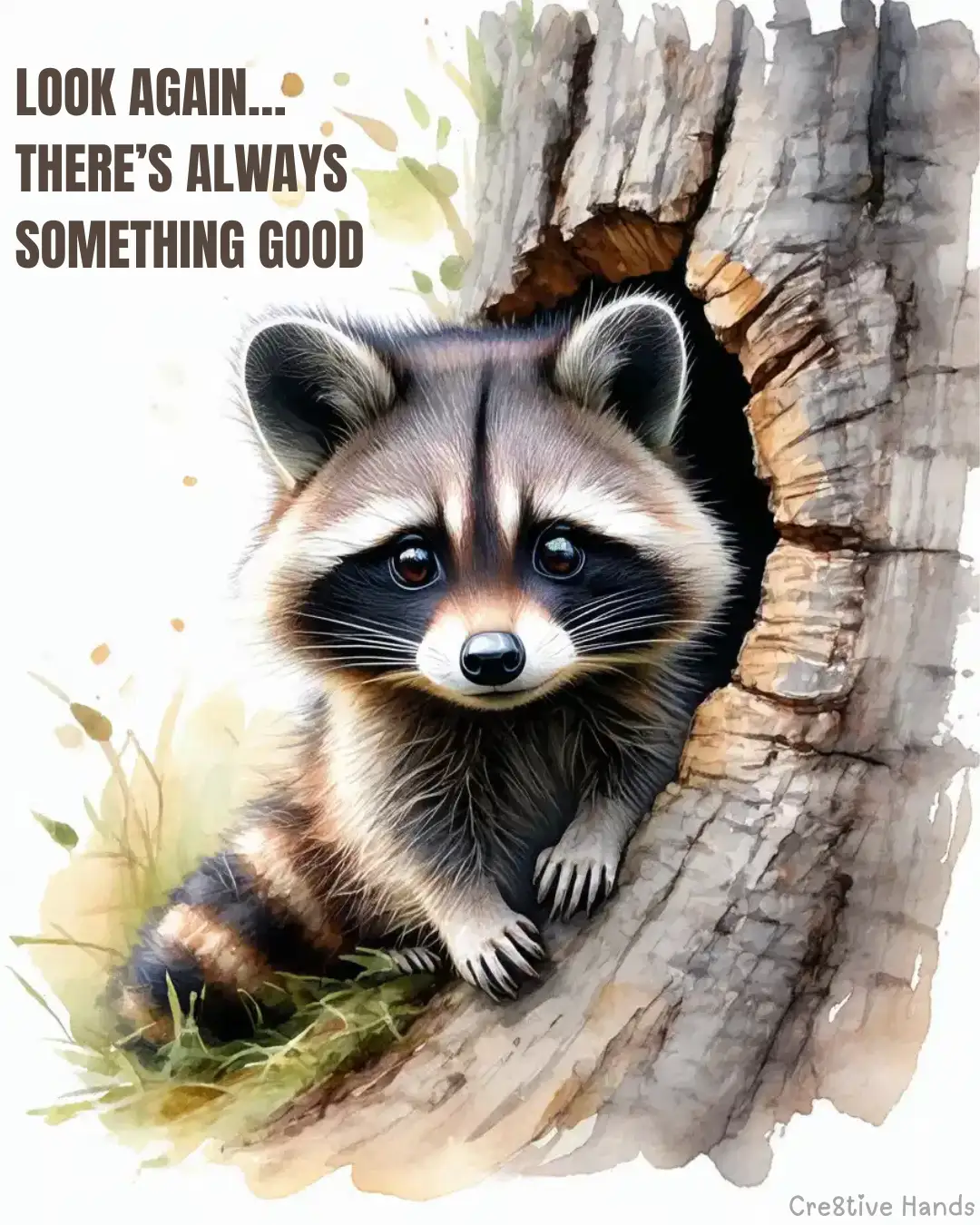 Look Again – Something Good (Free Raccoon Poster) — Preview